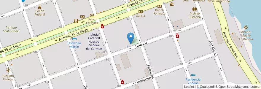 Mapa de ubicacion de Biblioteca Ruiz Moreno en Argentinië, Formosa, Departamento Formosa, Municipio De Formosa, Formosa.