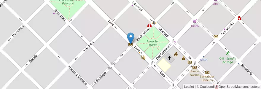 Mapa de ubicacion de Biblioteca Sarmiento en Argentinië, Buenos Aires, Partido De Cañuelas, Cañuelas.