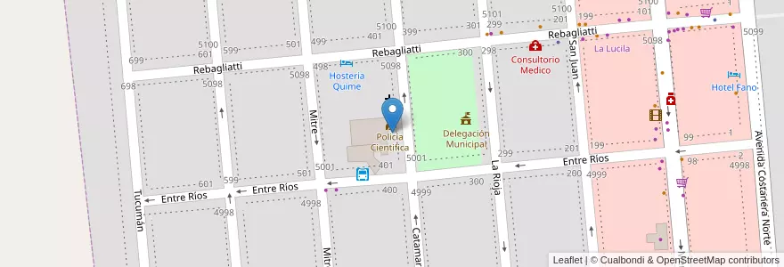 Mapa de ubicacion de Biblioteca Unión y Paz en Arjantin, Buenos Aires, Partido De La Costa, La Lucila Del Mar.