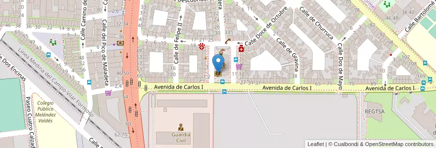 Mapa de ubicacion de Biblioteca Virgen de la Vega en Spanien, Kastilien Und León, Salamanca, Campo De Salamanca, Salamanca.