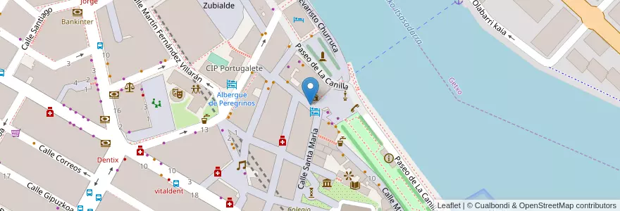 Mapa de ubicacion de Biblioteca y Archivo Municipal en 西班牙, 巴斯克, 比斯开, Bilboaldea, Portugalete.