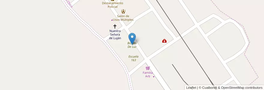 Mapa de ubicacion de Bichito De Luz en الأرجنتين, تشيلي, ريو نيغرو, Departamento Ñorquincó, Río Chico.