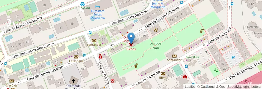 Mapa de ubicacion de Bichos en Испания, Мадрид, Мадрид, Área Metropolitana De Madrid Y Corredor Del Henares, Мадрид.