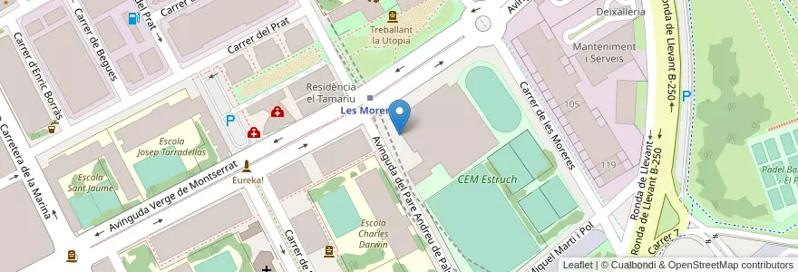 Mapa de ubicacion de Bicibox - CEM Estruch - 088 en İspanya, Catalunya, Barcelona, Baix Llobregat, El Prat De Llobregat.