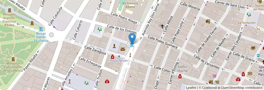 Mapa de ubicacion de Bicicas Avenida del Rey en Испания, Валенсия, Кастельон, La Plana Alta, Кастельон-Де-Ла-Плана.