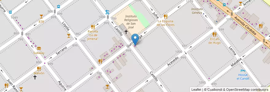 Mapa de ubicacion de Bicicleta, Villa Crespo en Argentinië, Ciudad Autónoma De Buenos Aires, Buenos Aires, Comuna 15.