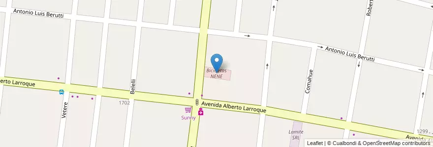 Mapa de ubicacion de Bicicletas NENE en Argentina, Buenos Aires, Partido De Lomas De Zamora, Banfield.