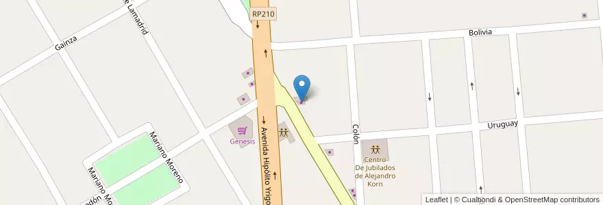 Mapa de ubicacion de Bicicletería en アルゼンチン, ブエノスアイレス州, Partido De San Vicente.