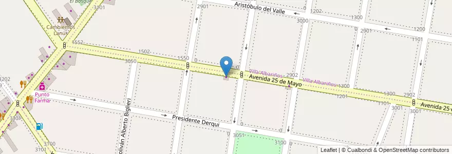 Mapa de ubicacion de Bicicleteria en الأرجنتين, بوينس آيرس, Partido De Lanús, Lanús Oeste.