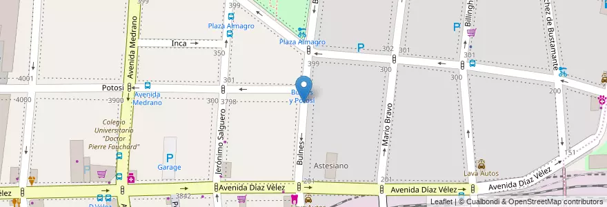 Mapa de ubicacion de Bicicletería Paraná, Almagro en アルゼンチン, Ciudad Autónoma De Buenos Aires, Comuna 5, ブエノスアイレス.