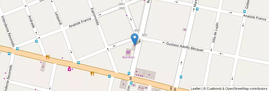 Mapa de ubicacion de Bicicleteria Renato Hnos en アルゼンチン, ブエノスアイレス州, Partido De Morón, Castelar.