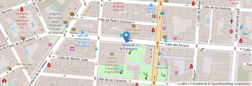 Mapa de ubicacion de Bicimad 120 en Испания, Мадрид, Мадрид, Área Metropolitana De Madrid Y Corredor Del Henares, Мадрид.