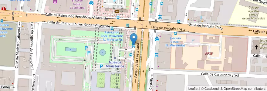 Mapa de ubicacion de BiciMAD en Espanha, Comunidade De Madrid, Comunidade De Madrid, Área Metropolitana De Madrid Y Corredor Del Henares, Madrid.