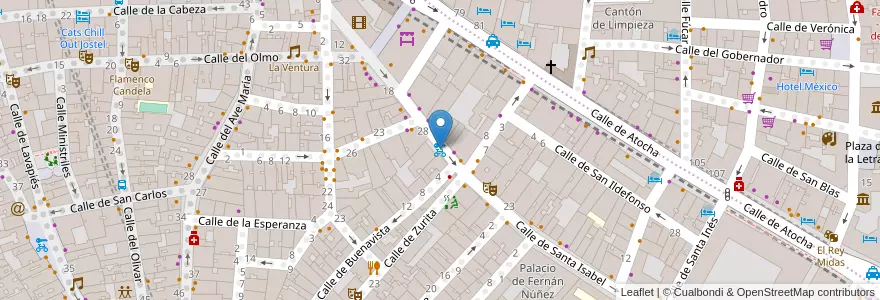 Mapa de ubicacion de Bicimad 42 en Spagna, Comunidad De Madrid, Comunidad De Madrid, Área Metropolitana De Madrid Y Corredor Del Henares, Madrid.