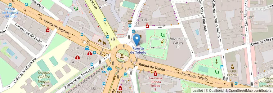 Mapa de ubicacion de Bicimad 45 en Spanien, Autonome Gemeinschaft Madrid, Autonome Gemeinschaft Madrid, Área Metropolitana De Madrid Y Corredor Del Henares, Madrid.