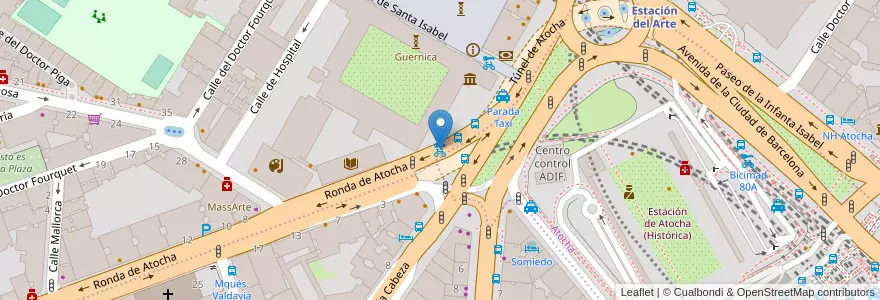 Mapa de ubicacion de Bicimad 51 en إسبانيا, منطقة مدريد, منطقة مدريد, Área Metropolitana De Madrid Y Corredor Del Henares, مدريد.