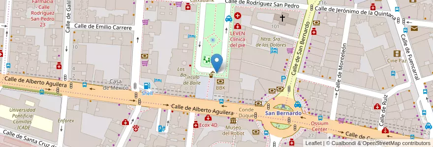 Mapa de ubicacion de BiciMAD Plaza Conde Suchil (3) en 西班牙, Comunidad De Madrid, Comunidad De Madrid, Área Metropolitana De Madrid Y Corredor Del Henares, Madrid.