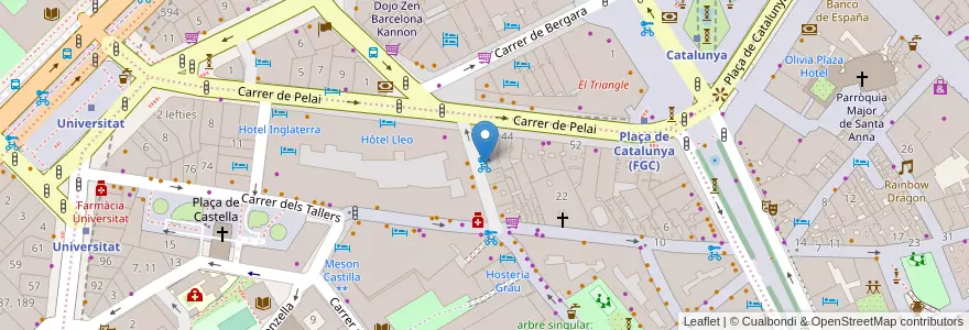 Mapa de ubicacion de Bicirent en Spain, Catalonia, Barcelona, Barcelonès, Barcelona.