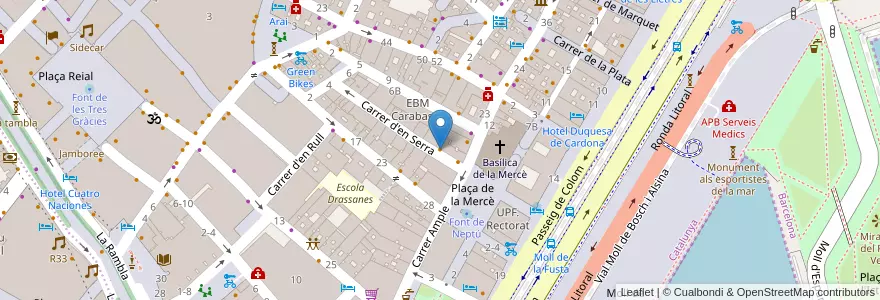 Mapa de ubicacion de Bidasoa en Spanien, Katalonien, Barcelona, Barcelonès, Barcelona.
