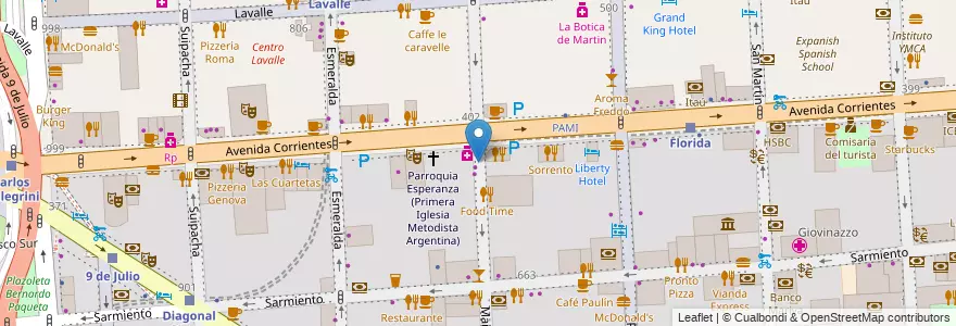 Mapa de ubicacion de Big Bamboo, San Nicolas en الأرجنتين, Ciudad Autónoma De Buenos Aires, Comuna 1, Buenos Aires.