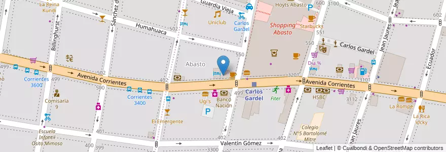 Mapa de ubicacion de Big Bang, Balvanera en Arjantin, Ciudad Autónoma De Buenos Aires, Comuna 5, Comuna 3, Buenos Aires.
