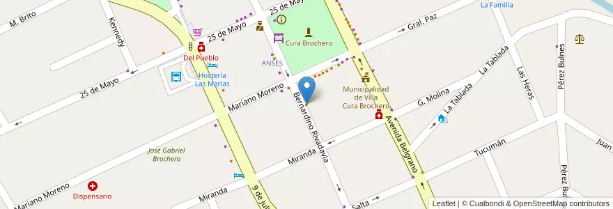 Mapa de ubicacion de Big Lomo en الأرجنتين, Córdoba, Departamento San Alberto, Villa Cura Brochero, Pedanía Tránsito, Municipio De Villa Cura Brocheroa.