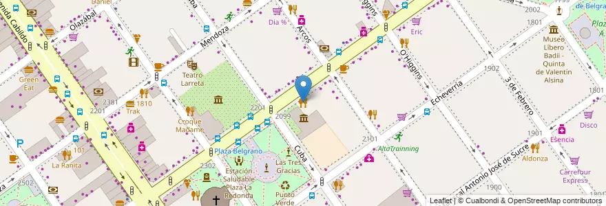 Mapa de ubicacion de Big Mamma, Belgrano en アルゼンチン, Ciudad Autónoma De Buenos Aires, ブエノスアイレス, Comuna 13.