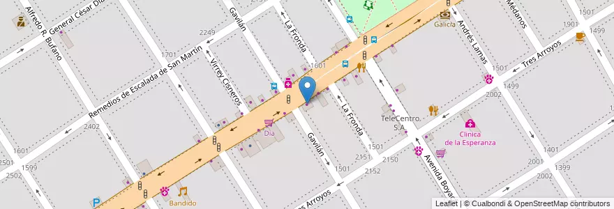 Mapa de ubicacion de Bilardo, Villa General Mitre en アルゼンチン, Ciudad Autónoma De Buenos Aires, ブエノスアイレス, Comuna 11.
