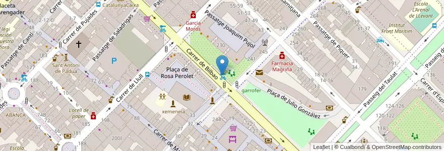 Mapa de ubicacion de Bilbao-LLul. B:SM en スペイン, カタルーニャ州, Barcelona, バルサルネス, Barcelona.