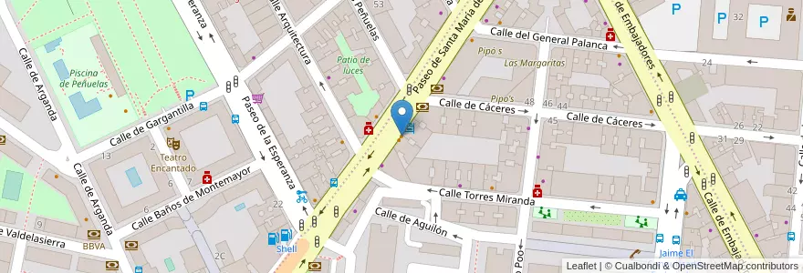 Mapa de ubicacion de Billar Tilt en Spanje, Comunidad De Madrid, Comunidad De Madrid, Área Metropolitana De Madrid Y Corredor Del Henares, Madrid.