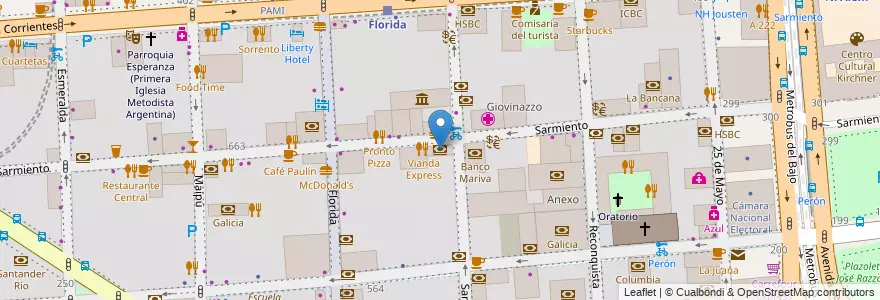 Mapa de ubicacion de Bind Banco Industrial, San Nicolas en Argentina, Ciudad Autónoma De Buenos Aires, Comuna 1, Buenos Aires.
