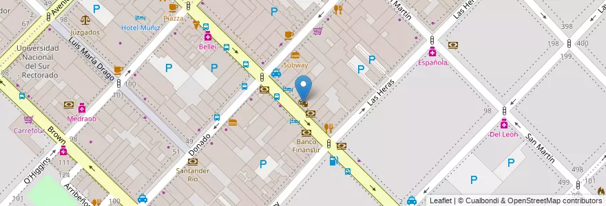 Mapa de ubicacion de Bingo Bahía en Arjantin, Buenos Aires, Partido De Bahía Blanca, Bahía Blanca.