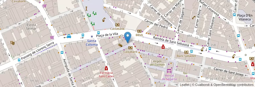 Mapa de ubicacion de Bingo Capitol en 西班牙, Catalunya, Barcelona, Barcelonès, Santa Coloma De Gramenet.