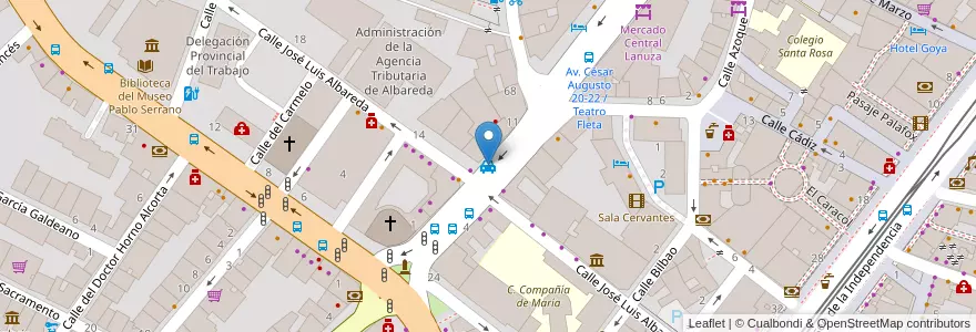 Mapa de ubicacion de Bingo Ciclista en Espanha, Aragão, Saragoça, Zaragoza, Saragoça.