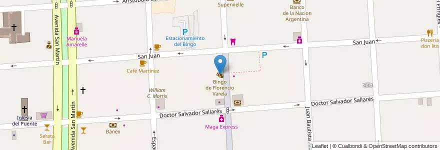 Mapa de ubicacion de Bingo de Florencio Varela en アルゼンチン, ブエノスアイレス州, Partido De Florencio Varela, Florencio Varela.