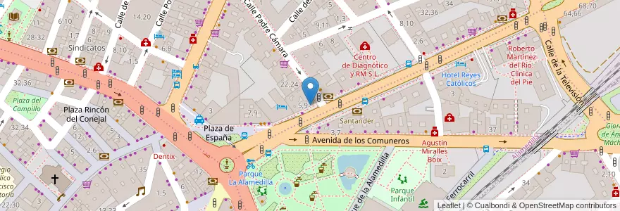 Mapa de ubicacion de Bingo España en Испания, Кастилия И Леон, Саламанка, Campo De Salamanca, Саламанка.