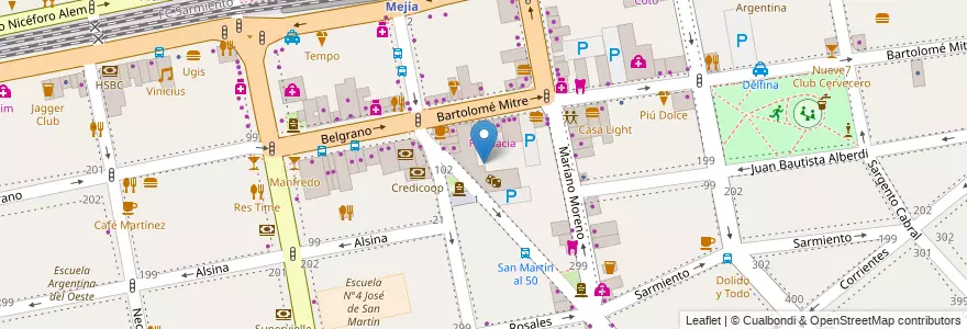 Mapa de ubicacion de Bingo Ramos Mejia en Arjantin, Buenos Aires, Partido De La Matanza, Ramos Mejía.