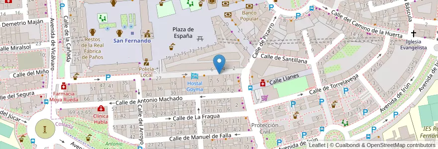Mapa de ubicacion de Bingo Sanfer en اسپانیا, بخش خودمختار مادرید, بخش خودمختار مادرید, Área Metropolitana De Madrid Y Corredor Del Henares, San Fernando De Henares, Coslada.