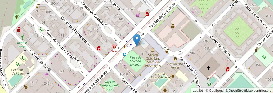 Mapa de ubicacion de Bingo Verneda en اسپانیا, Catalunya, Barcelona, Barcelonès, Barcelona.