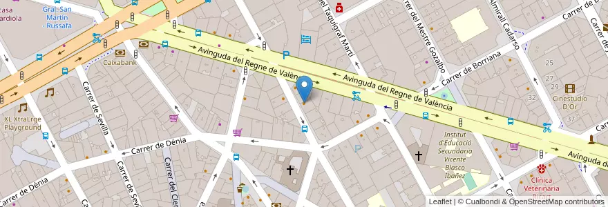Mapa de ubicacion de Bio Restaurant Tarta de Zanahoria en Spanje, Valencia, Valencia, Comarca De València, Valencia.