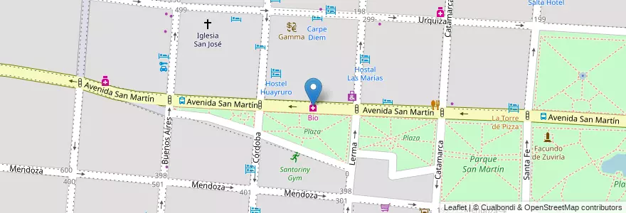 Mapa de ubicacion de Bio en 阿根廷, Salta, Capital, Municipio De Salta, Salta.