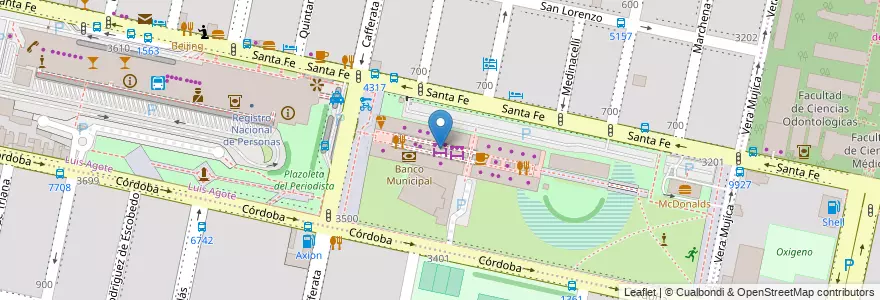 Mapa de ubicacion de Biomercado del Patio en 阿根廷, Santa Fe, Departamento Rosario, Municipio De Rosario, 罗萨里奥.