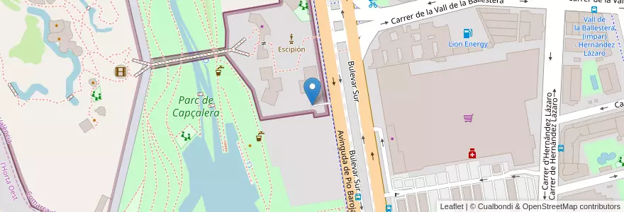 Mapa de ubicacion de Bioparc Parking en スペイン, バレンシア州, València / Valencia, Comarca De València, València.