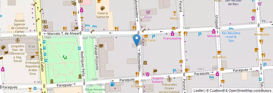 Mapa de ubicacion de Bioplus, Recoleta en 阿根廷, Ciudad Autónoma De Buenos Aires, Comuna 2, Comuna 1, 布宜诺斯艾利斯.