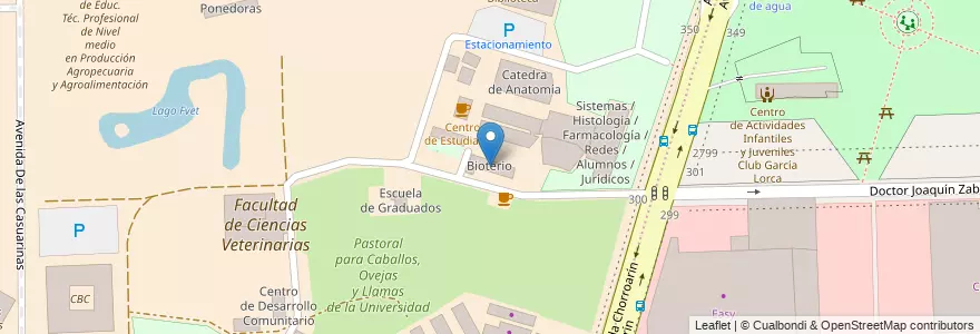 Mapa de ubicacion de Bioterio, Agronomia en 아르헨티나, Ciudad Autónoma De Buenos Aires, 부에노스아이레스, Comuna 15.