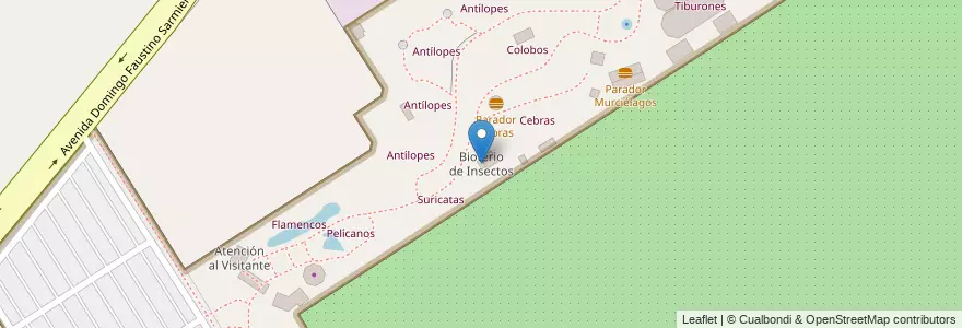 Mapa de ubicacion de Bioterio de Insectos en 아르헨티나, 부에노스아이레스주, Partido De Escobar, Belén De Escobar.