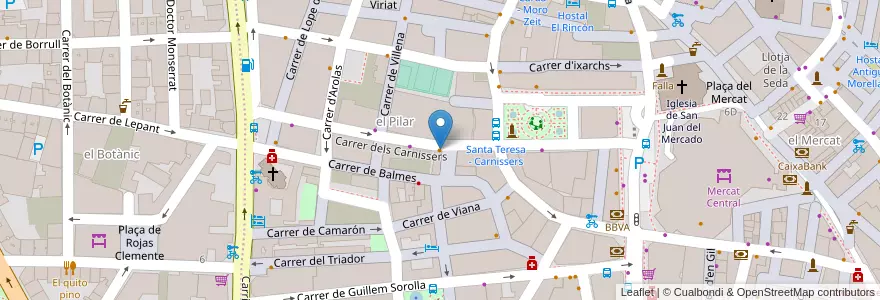 Mapa de ubicacion de Bipolar en İspanya, Comunitat Valenciana, València / Valencia, Comarca De València, València.
