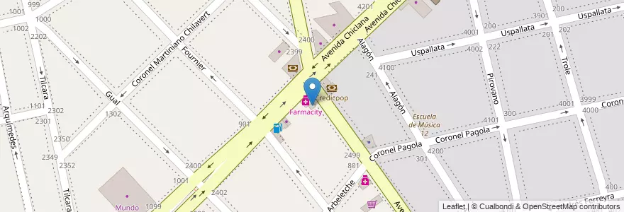 Mapa de ubicacion de Birman Propiedades, Nueva Pompeya en アルゼンチン, Ciudad Autónoma De Buenos Aires, Comuna 4, ブエノスアイレス.