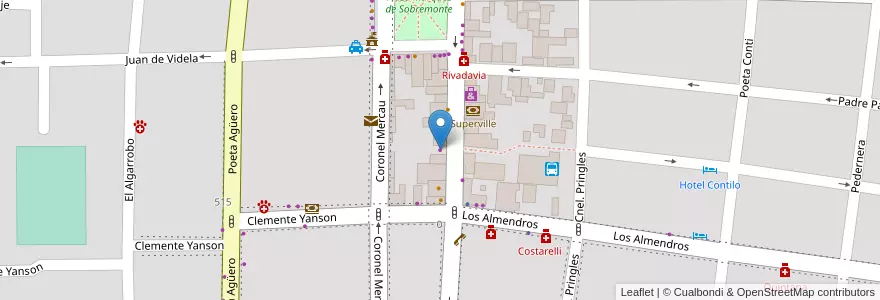 Mapa de ubicacion de Biscuit en Arjantin, San Luis, Junín, Municipio De Merlo, Villa De Merlo.