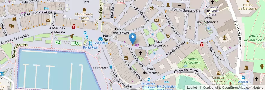 Mapa de ubicacion de Bistró en Spagna, Galizia, A Coruña, A Coruña, A Coruña.